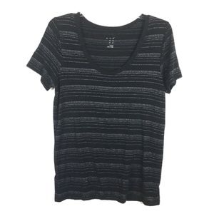 A New Day Striped Short Sleeve Casual Shirt Top